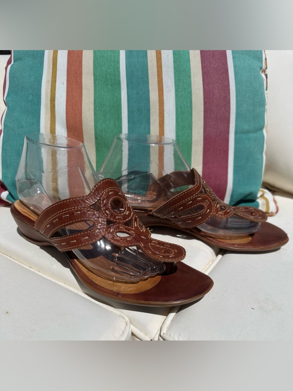 Pikolinos Brown Leather Women's Sandals size 9